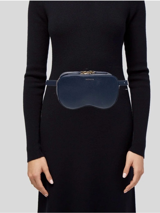 Senreve Handbags - Senreve Coda Navy Leather Belt Bag
